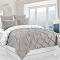 3-Piece Set: Reversible Premium Pintuck Duvet Cover and Shams by DailySale
