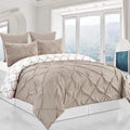 3-Piece Set: Reversible Premium Pintuck Duvet Cover and Shams by DailySale