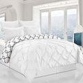 3-Piece Set: Reversible Premium Pintuck Duvet Cover and Shams by DailySale