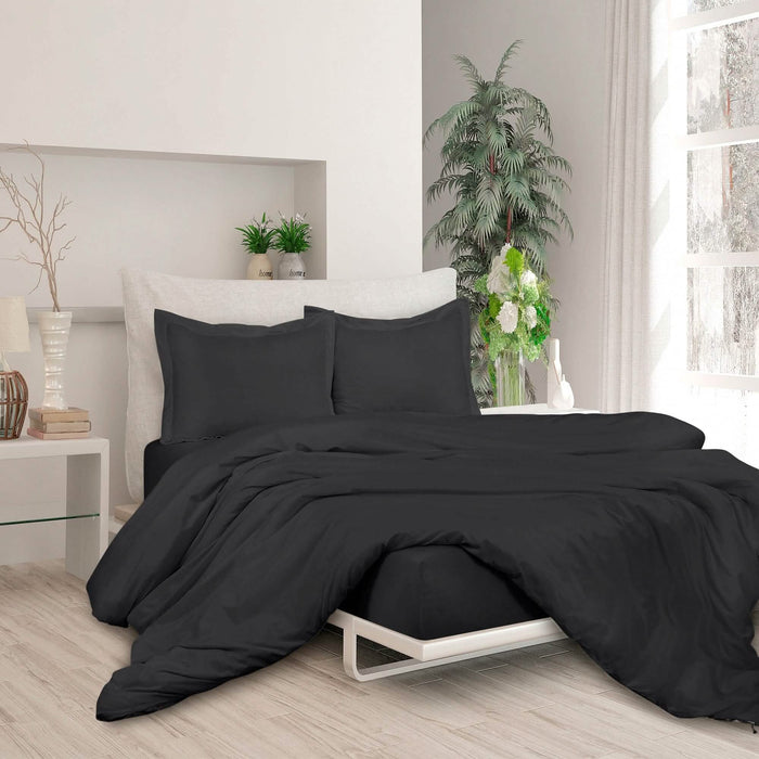 3-Piece Set: Royale Double Brushed Duvet Covers Set With Button Closure & Corner Ties by DailySale