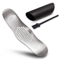 3-Piece Set: Stainless Steel Garlic Crusher Press and Peeler with Cleaning Brush by DailySale
