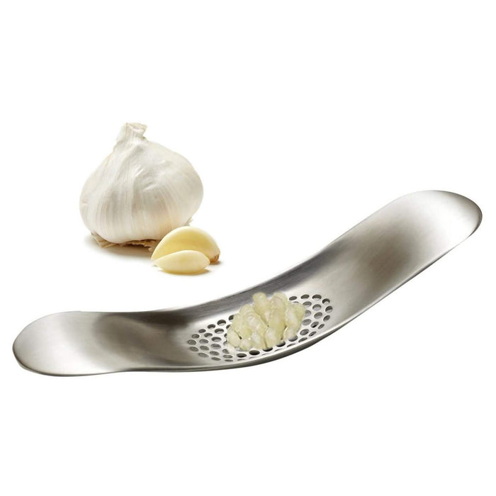 3-Piece Set: Stainless Steel Garlic Crusher Press and Peeler with Cleaning Brush by DailySale