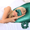 3-Piece: Super Soft Luxury Satin Facial and Hair Care Pillowcase, Eye Mask and Scrunchie by DailySale