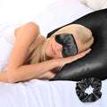 3-Piece: Super Soft Luxury Satin Facial and Hair Care Pillowcase, Eye Mask and Scrunchie by DailySale