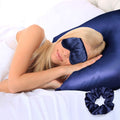 3-Piece: Super Soft Luxury Satin Facial and Hair Care Pillowcase, Eye Mask and Scrunchie by DailySale