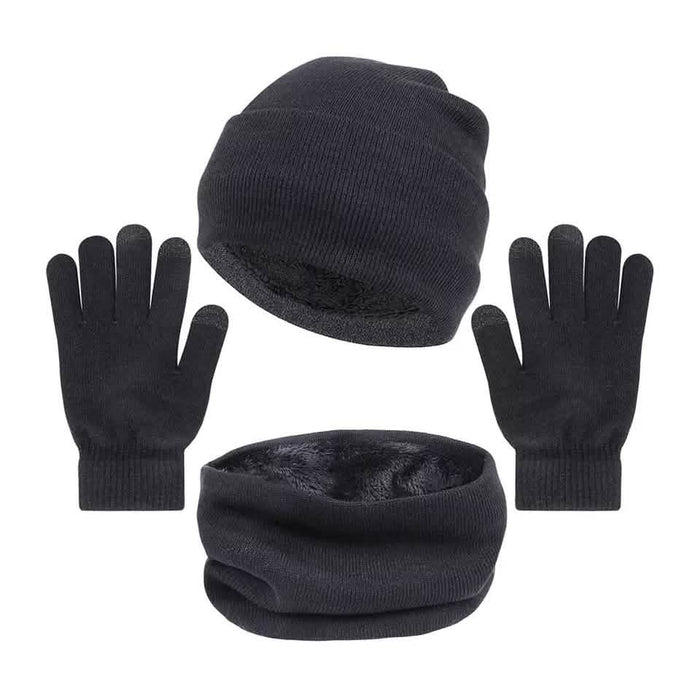 3-Piece: Winter Beanie Hat Scarf Gloves for Men by DailySale