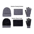 3-Piece: Winter Beanie Hat Scarf Gloves for Men by DailySale