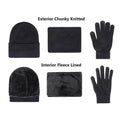 3-Piece: Winter Beanie Hat Scarf Gloves for Men by DailySale