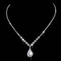 3-Piece: Women's Diamond Cubic Zirconia Necklace Earrings Set by DailySale