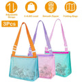 3-Pieces: Beach Mesh Bags Seashell Sand Tote Bag by DailySale