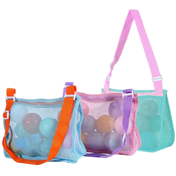 3-Pieces: Beach Mesh Bags Seashell Sand Tote Bag by DailySale