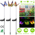 3-Pieces: Decorative Butterfly Lamps with Rotatable Solar Panel Lamp by DailySale