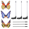 3-Pieces: Decorative Butterfly Lamps with Rotatable Solar Panel Lamp by DailySale