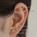 3-Pieces: Elegant Floral Stud Earrings Set by DailySale
