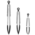 3-Pieces: Kitchen Tongs Stainless Steel with Silicon by DailySale