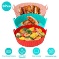 3-Pieces: Reusable Foldable Air Fryer Silicone Pot for 4+ Quart Air Fryer Oven by DailySale