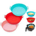3-Pieces: Reusable Foldable Air Fryer Silicone Pot for 4+ Quart Air Fryer Oven by DailySale