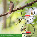 3-Pieces: Stackable Hanging Humming Bird Feeder with Metal Frame & Red Plastic Bowl by DailySale