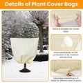 3-Pieces: Winter Plant Cover Bags with Drawstring by DailySale