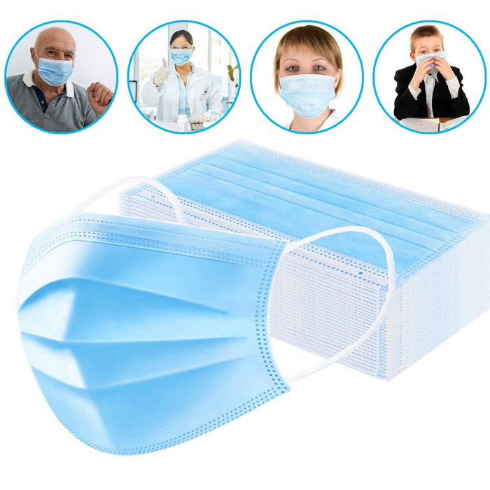 3-Ply Disposable Non-Medical Sanitary Surgical Earloop Face Mask Lot by DailySale
