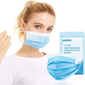 3-Ply Non-Woven Cup Dust Disposable Face Masks with Elastic Earloop by DailySale