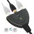 3-Port HDMI Switcher, Splitter, Supports Full HD1080p, 3D with High Speed Pigtail Cable by DailySale