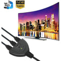 3-Port HDMI Switcher, Splitter, Supports Full HD1080p, 3D with High Speed Pigtail Cable by DailySale