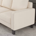 3-Seat Sofa for Living Room-Modern Fabric Sofa Couch with Storage by DailySale