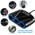 3-Socket Car Cigarette Lighter Splitter by DailySale
