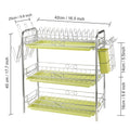 3 Tier Dish Drying Rack Drainer Kitchen Storage Board Cutlery Cup Shelf by DailySale
