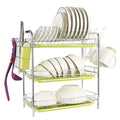 3 Tier Dish Drying Rack Drainer Kitchen Storage Board Cutlery Cup Shelf by DailySale