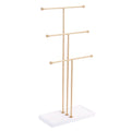 3-Tier Gold Metal Tabletop Jewelry Tree Stand by DailySale