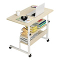 3-Tier Height Adjustable Laptop Desk with Rolling Wheels by DailySale
