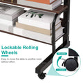 3-Tier Height Adjustable Laptop Desk with Rolling Wheels by DailySale