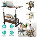3-Tier Height Adjustable Laptop Desk with Rolling Wheels by DailySale