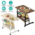 3-Tier Height Adjustable Laptop Desk with Rolling Wheels by DailySale