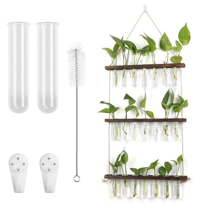 3-Tier Wall Hanging Glass Tube Planter by DailySale
