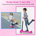 3-Wheeled LEDs Kick Scooter for Kids Flashing Scooter Adjustable Height by DailySale