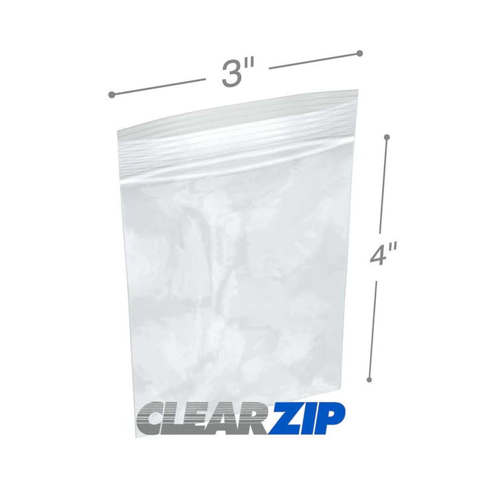 Clear Zip-Lock Bags, 2 Mil, 3" x 4" (100 Count) by Pasteur Pharmacy