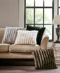 MADISON PARK Duke Ribbed Faux-Fur Decorative Pillow, 20 x 20 by Vanessa Jane