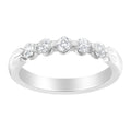 14K White Gold 1/2 cttw Diamond 5-Stone Band Ring (H-I Clarity, SI2-I1 Color) - Size 7 by Bids.com