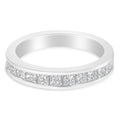 Women's 18K White Gold Princess Cut Diamond Band Ring (1 Cttw, G-H Color, SI1-SI2 Clarity) - Size 6 by Bids.com
