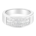 14K White Gold Princess and Baguette-cut Diamond Ring (1.0 Cttw, H-I Color, VS2-SI1 Clarity) - Size 6 by Bids.com