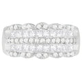 14K White Gold 1 1/7ct. TDW Round and Princess-Cut Diamond Ring(H-I, SI2-I1) by Bids.com