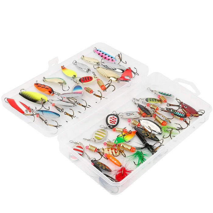 30-Piece: Fishing Metal Spoon Lures Kit by DailySale