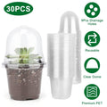 30-Pieces: Plant Nursery Pots PET Flower Seed Starting Pots Container with Dome Drainage Holes by DailySale