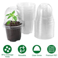 30-Pieces: Plant Nursery Pots PET Flower Seed Starting Pots Container with Dome Drainage Holes by DailySale