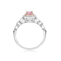 3.00 CTTW Pink Sapphire Princess Cut Halo Ring by DailySale