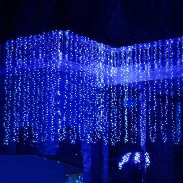 300 LED Blue Fairy String Light Curtain Light with Controller by DailySale