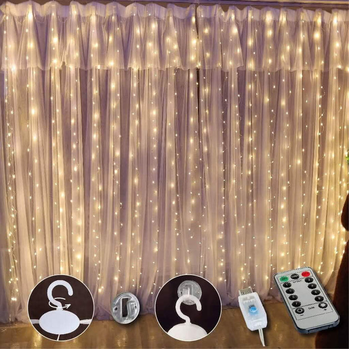 300 LED Curtain Fairy Lights by DailySale